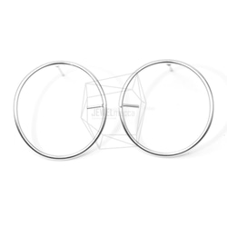 ERG-675-MR【2個入り】ラウンド ウェービーピアス,Round Wavy Framed Post Earring 1枚目の画像