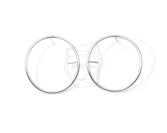 ERG-675-MR【2個入り】ラウンド ウェービーピアス,Round Wavy Framed Post Earring 1枚目の画像