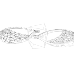 PDT-1446-MR【2個入り】リーフネットペンダント,Leaf Net Teardrop Pendant/30mm 3枚目の画像