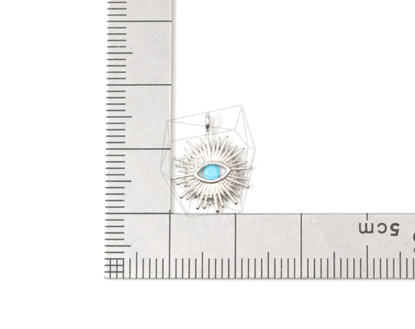 PDT-1448-MR【2個入り】イーブルアイペンダント,Evil Eye Stone Pendant 5枚目の画像