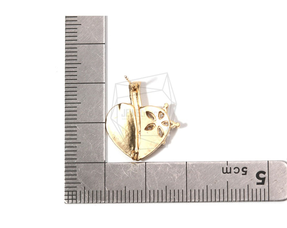 ERG-682-MG【2件】心形耳環，心形耳釘/ 20毫米X 20毫米 第5張的照片