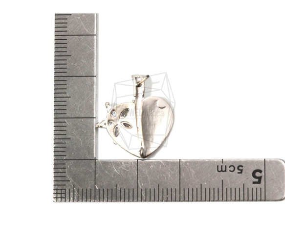 ERG-682-MR【2件】心形耳環，心形耳釘/ 20毫米X 20毫米 第5張的照片