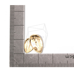 ERG-683-MG【2個入り】リーフピアス,Two Leaf Post Earring/15mm X 15mm 5枚目の画像
