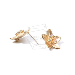 ERG-684-MG【2個入り】ペタルフラワーピアス,5 Petal Flower Post Earring 3枚目の画像