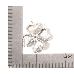 ERG-685-MR【2件】三葉草耳環，三葉草耳環/ 20毫米X 20毫米 第5張的照片