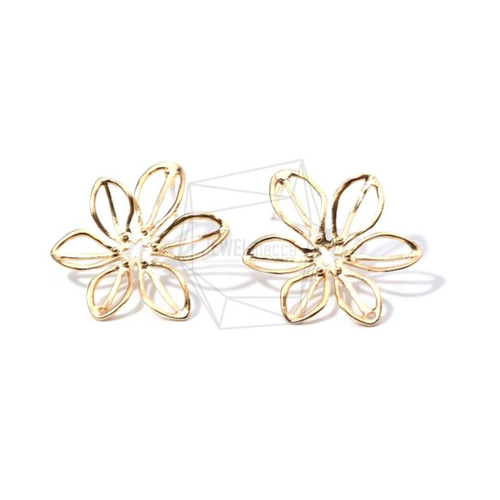ERG-687-G【2個入り】ワイヤーフラワーピアス,Wire Flower Post 