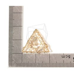 PDT-1452-G【2件】有線三角形吊墜，有線三角形吊墜 第5張的照片