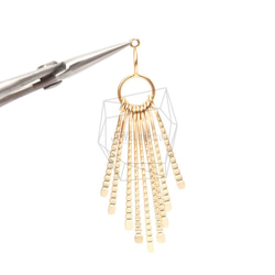 ERG-701-MG【2個入り】タッセルイヤリングチャーム,Gold Tassel Earring Charm 4枚目の画像