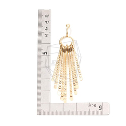 ERG-701-MG【2個入り】タッセルイヤリングチャーム,Gold Tassel Earring Charm 5枚目の画像