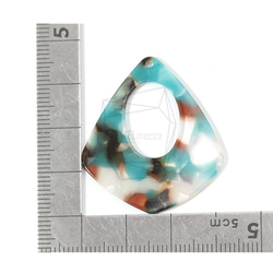 BSC-514-G【4個入り】セルロイドダイヤモンドペンダント,celluloid rhombus pendant 5枚目の画像