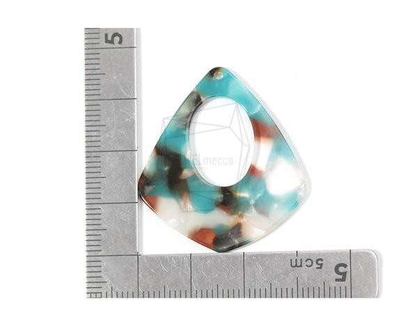 BSC-514-G【4個入り】セルロイドダイヤモンドペンダント,celluloid rhombus pendant 5枚目の画像