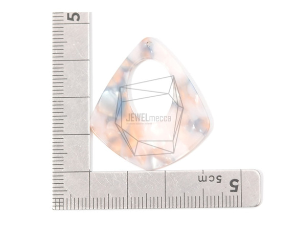 BSC-516-G【4個入り】セルロイドダイヤモンドペンダント,celluloid rhombus pendant 5枚目の画像