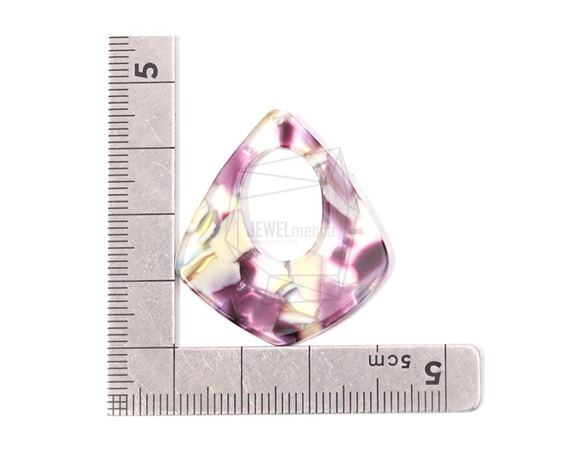 BSC-532-G【4個入り】セルロイドダイヤモンドペンダント,celluloid rhombus pendant 5枚目の画像