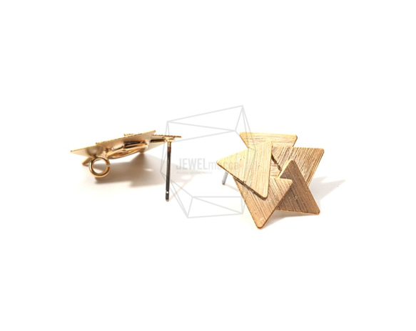 ERG-712-MG【2個入り】マルチトライアングルピアス,Multi Squares Post Earring 3枚目の画像