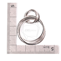 ERG-713-R【2件】Multi Link Circle Charm，Multi Linked Circles Charm 第5張的照片