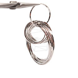 ERG-714-R【2件】Multi Link Circle Charm，Multi Linked Circles Charm 第4張的照片