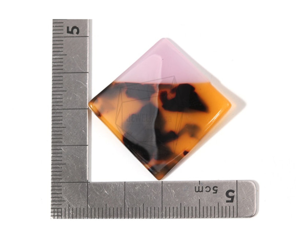 BSC-550-G【2個入り】セルロイドロンバス,Celluloid Rhombus Charm 5枚目の画像