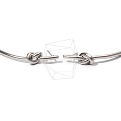 ERG-718-MR [2 pcs] Knot Bar 耳釘 / 15mm X 35mm 第1張的照片