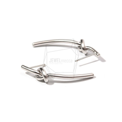 ERG-718-MR [2 pcs] Knot Bar 耳釘 / 15mm X 35mm 第3張的照片