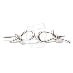 ERG-719-MR [2pieces] Knot Earrings, Knot Post Earring / 15mm X 3 第1張的照片