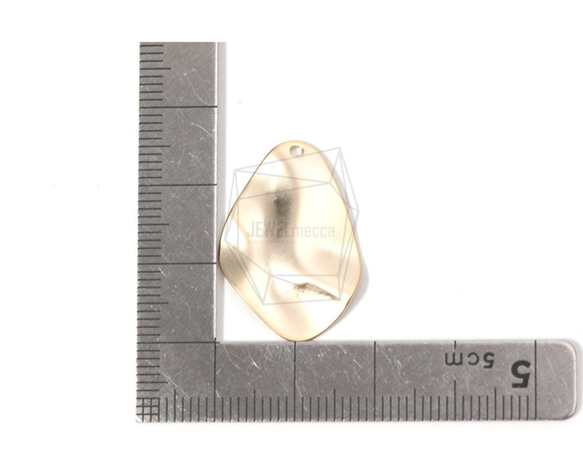 PDT-1580-MG【2個入り】ジオメトリックペンダント,Geometric Pendant/20mm X 25mm 5枚目の画像
