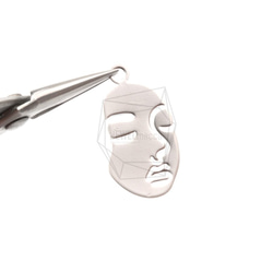 PDT-1587-MR【2個入り】フェースペンダント,Face Pendant/20mm X 32mm 4枚目の画像