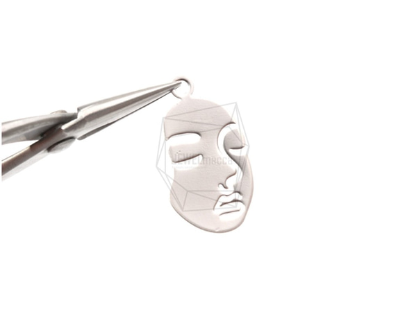 PDT-1587-MR【2個入り】フェースペンダント,Face Pendant/20mm X 32mm 4枚目の画像