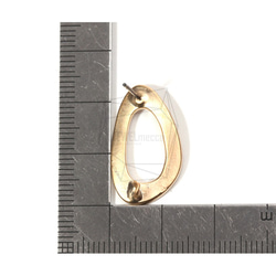 ERG-757-MG【2件裝】環氧樹脂火焰耳環，橢圓形環氧樹脂框架柱 第5張的照片