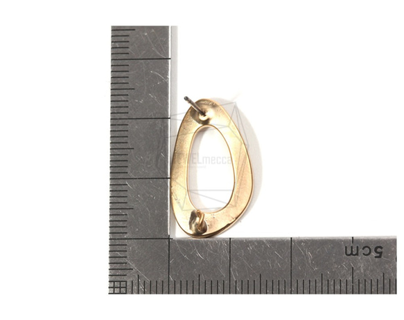 ERG-757-MG【2件裝】環氧樹脂火焰耳環，橢圓形環氧樹脂框架柱 第5張的照片