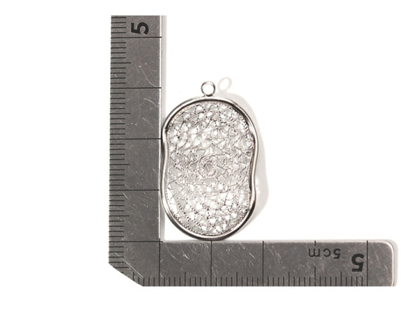 PDT-1589-MR【2個入り】オーバルメッシュペンダント,Oval mesh Pendant 5枚目の画像