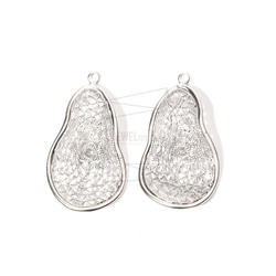 PDT-1590-MR【2個入り】ペアーメッシュペンダント,Pear mesh Pendant 1枚目の画像