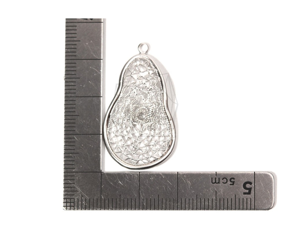 PDT-1590-MR【2個入り】ペアーメッシュペンダント,Pear mesh Pendant 5枚目の画像