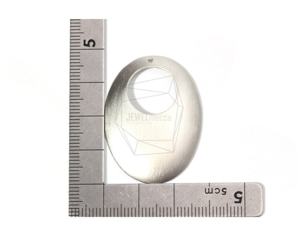 PDT-1608-MR【2個入り】オーバルブラシペンダント,Oval Brushed Texture Pendant 5枚目の画像