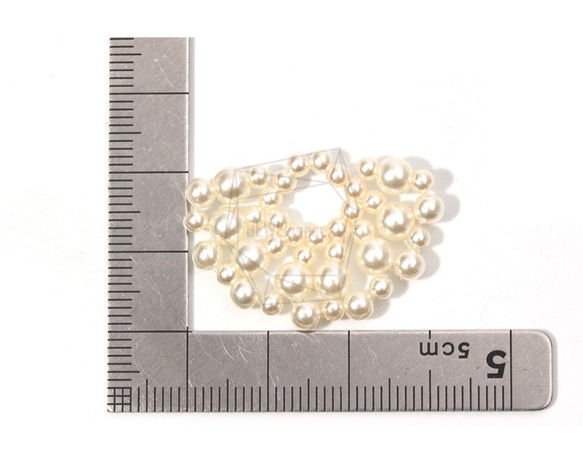 PEA-054-C【2個入り】ファンシェイプパール,fan shaped pearl 5枚目の画像