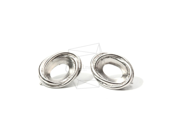 ERG  -  826  -  MR【2件】扭曲耳環，扭紋框架耳釘耳環 第1張的照片