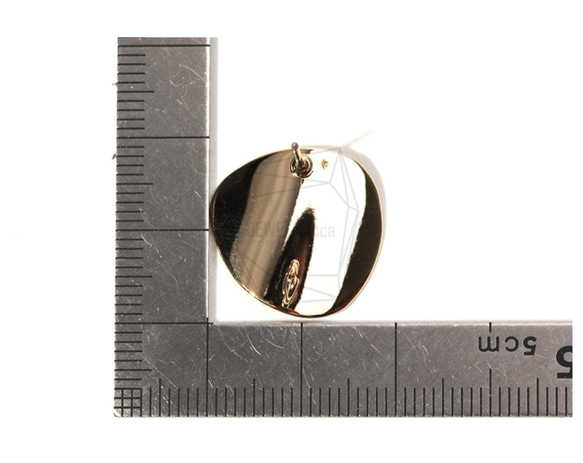 ERG-766-G【2件】圓形耳環，圓形三角形耳環 第5張的照片
