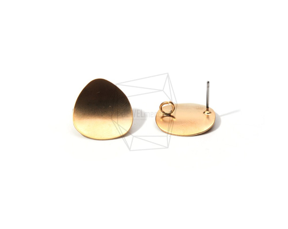 ERG-766-MG【2個入り】ラウンドピアス,Rounded Triangle Post Earring 2枚目の画像