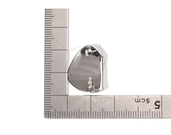 ERG-770-R【2個入り】ウェーブラウンドピアス,Wavy Rounded Triangle Post Earrin 5枚目の画像