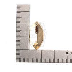 ERG-772-G【2件】葉形耳環，葉形拉絲紋理貼 第5張的照片