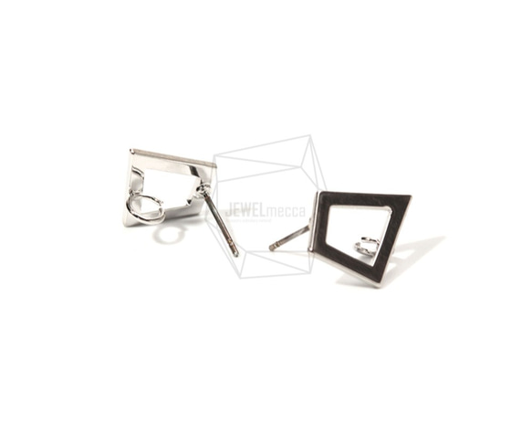 ERG-776-R【2個入り】ジオメトリック ピアス,Geometric Outline Post Earring 3枚目の画像