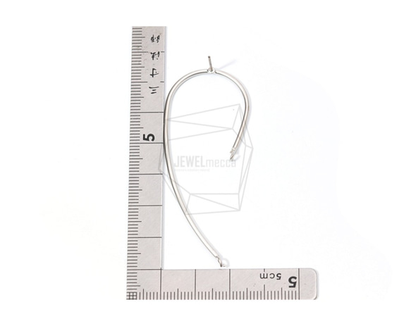 ERG-784-MR【2個入り】ロングカーブワイヤーピアス,Long Curved Wire Post Earring 5枚目の画像