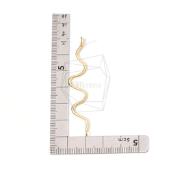 ERG-785-MG【2個入り】ウェービーロングワイヤーピアス,Wavy Long Wire Post 5枚目の画像