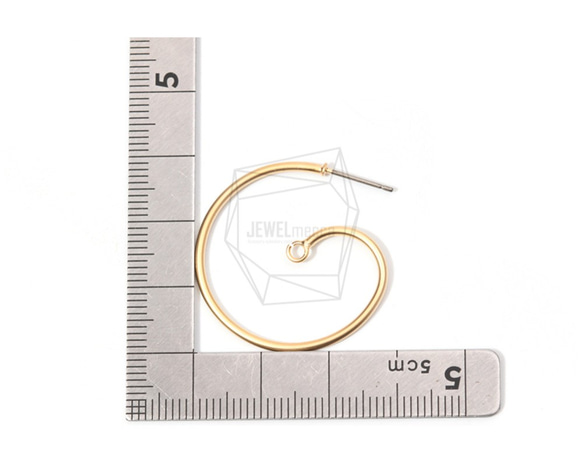 ERG-786-MG【2件】卷線耳環，卷線耳環 第5張的照片