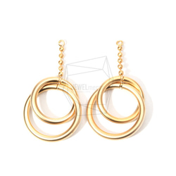 ERG-788-MG【2個入り】サークルリンクピアス,Circle Link Earring Charm 1枚目の画像