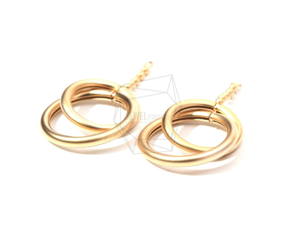 ERG-788-MG【2個入り】サークルリンクピアス,Circle Link Earring Charm 2枚目の画像