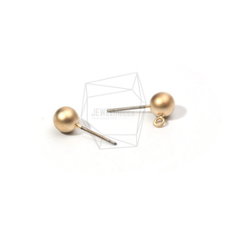 ERG-790-MG【4個入り】ラウンドボールピアス,Round Ball Post Earring 2枚目の画像