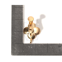 ERG-794-MG【2件】花朵耳環/螺旋彈簧,花朵夾式耳環 第5張的照片