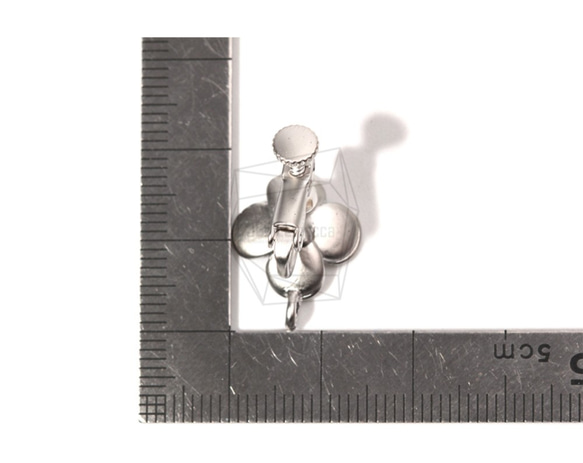 ERG-794-MR【2個入り】フラワーイヤリング/ネジバネ,Flower Clip-On Earring 5枚目の画像