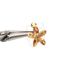 ERG-799-MG【2個入り】フラワーイヤリング/ネジバネ,Flower Clip-On Earring 4枚目の画像