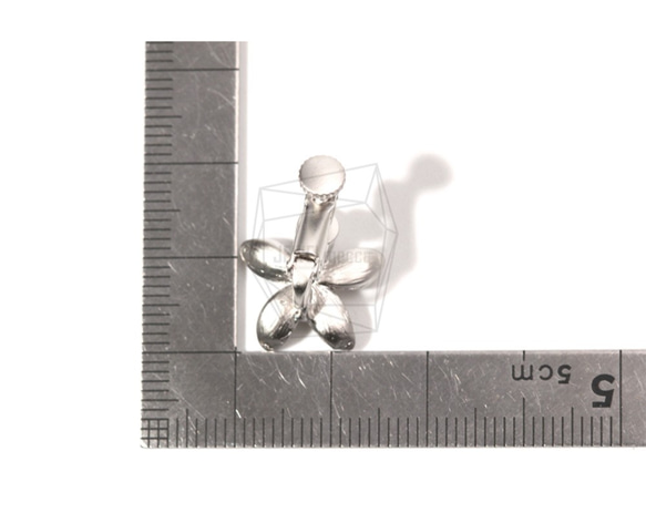 ERG-799-MR【2個入り】フラワーイヤリング/ネジバネ,Flower Clip-On Earring 5枚目の画像